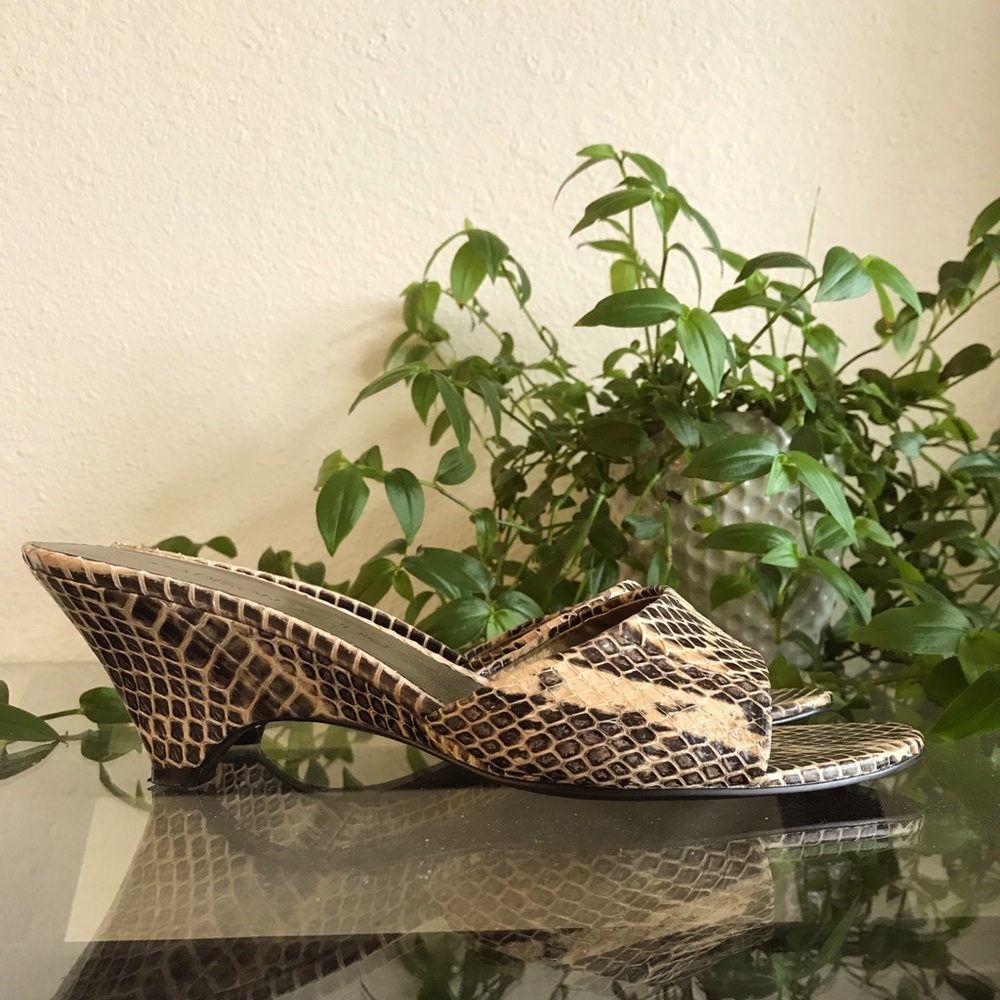Snakeskin Print Heels